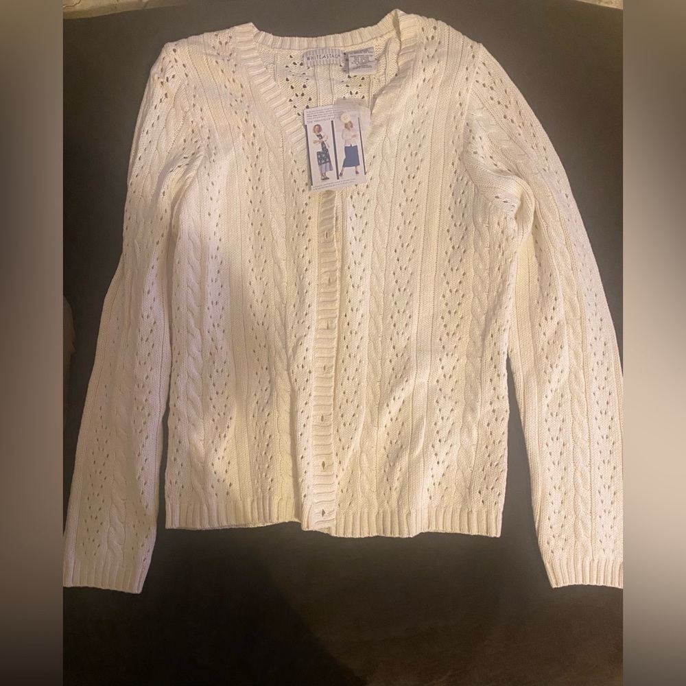 White stag cardigan